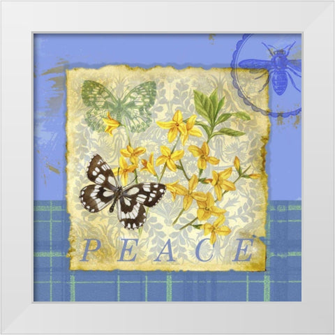 Papillon Plaid IV White Modern Wood Framed Art Print by Maday, Jane