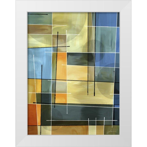Counter Balance I White Modern Wood Framed Art Print by Burghardt, James
