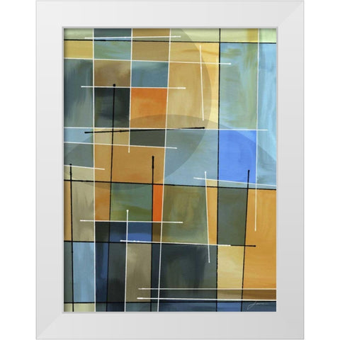 Counter Balance II White Modern Wood Framed Art Print by Burghardt, James