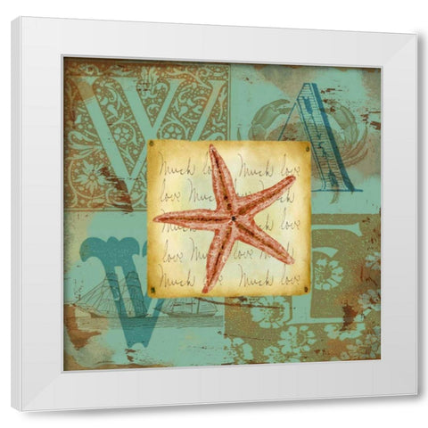 Sand and Surf II White Modern Wood Framed Art Print by Maday, Jane