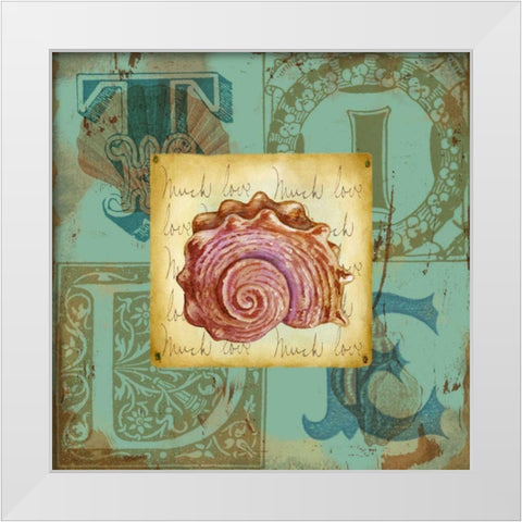 Sand and Surf IV White Modern Wood Framed Art Print by Maday, Jane