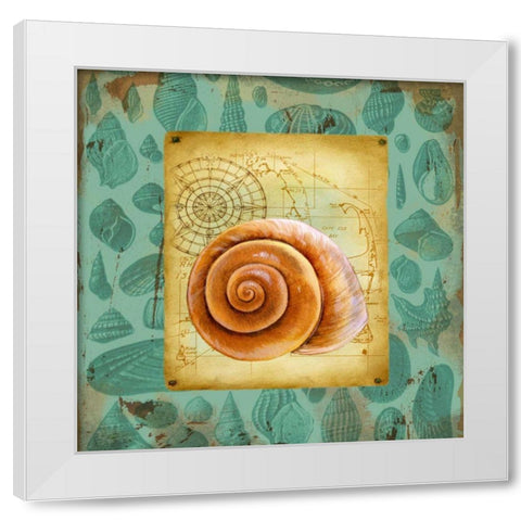 Seaside Gifts I White Modern Wood Framed Art Print by Maday, Jane