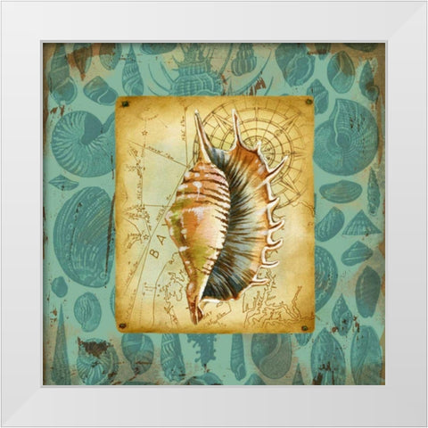 Seaside Gifts IV White Modern Wood Framed Art Print by Maday, Jane