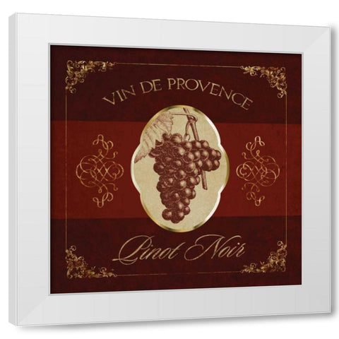 Wine Label IV White Modern Wood Framed Art Print by Beth Anne Creative