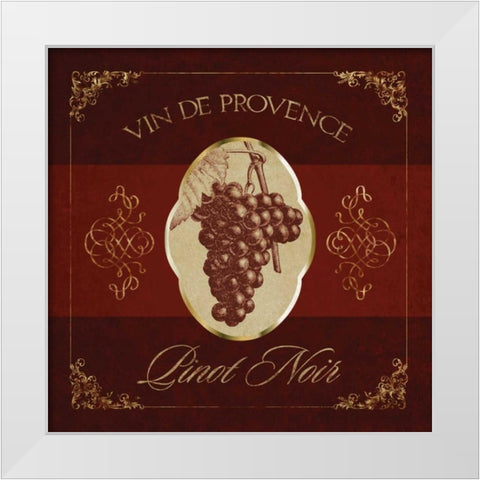 Wine Label IV White Modern Wood Framed Art Print by Beth Anne Creative