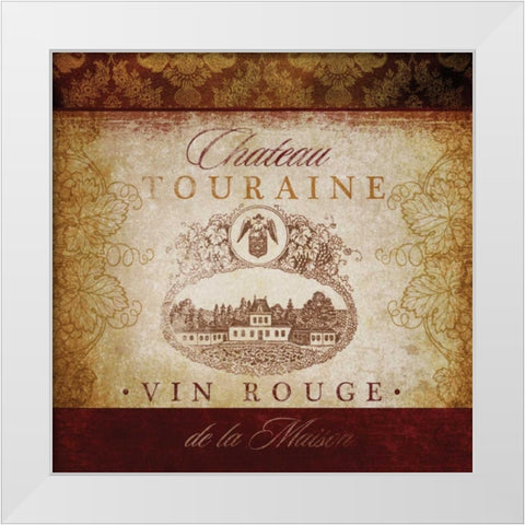 Wine Label VI White Modern Wood Framed Art Print by Beth Anne Creative