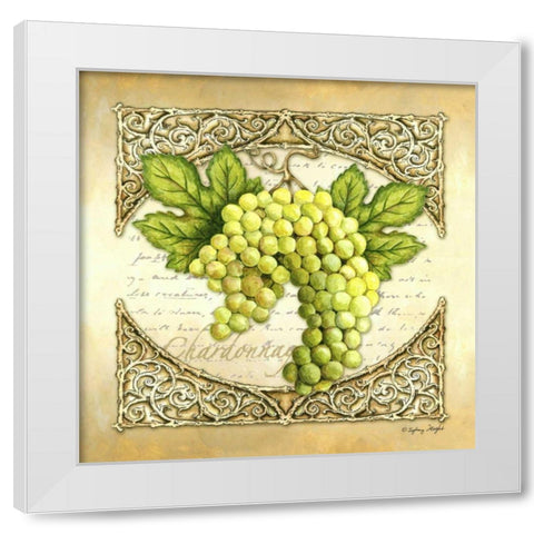 Wine Grapes II White Modern Wood Framed Art Print by Wright, Sydney