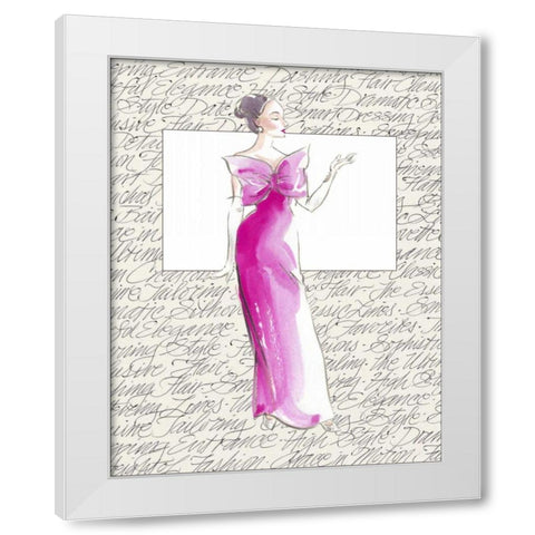 50s Fashion II White Modern Wood Framed Art Print by Della-Piana, Elissa
