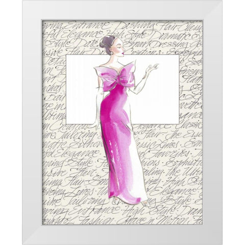 50s Fashion II White Modern Wood Framed Art Print by Della-Piana, Elissa