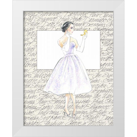 50s Fashion X White Modern Wood Framed Art Print by Della-Piana, Elissa
