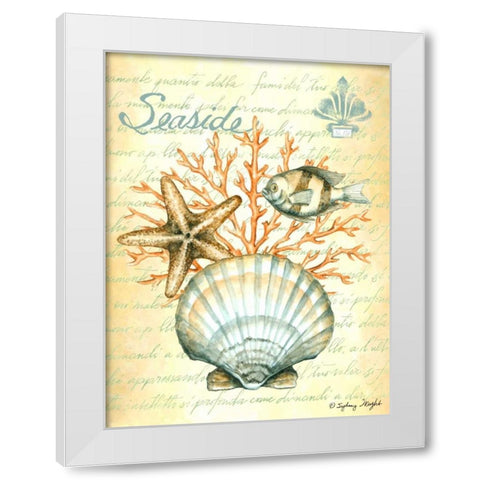 Under The Sea I White Modern Wood Framed Art Print by Wright, Sydney
