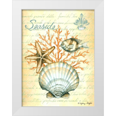 Under The Sea I White Modern Wood Framed Art Print by Wright, Sydney