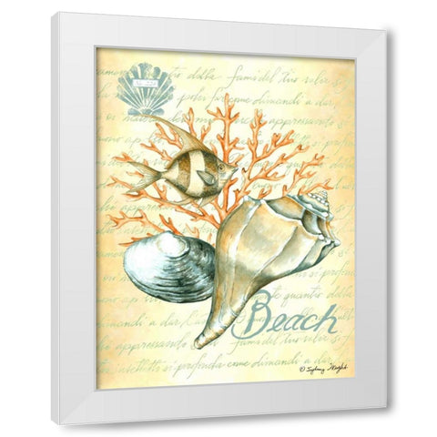 Under The Sea II White Modern Wood Framed Art Print by Wright, Sydney