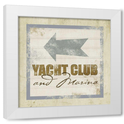 Beach Sign IX White Modern Wood Framed Art Print by Beth Anne Creative