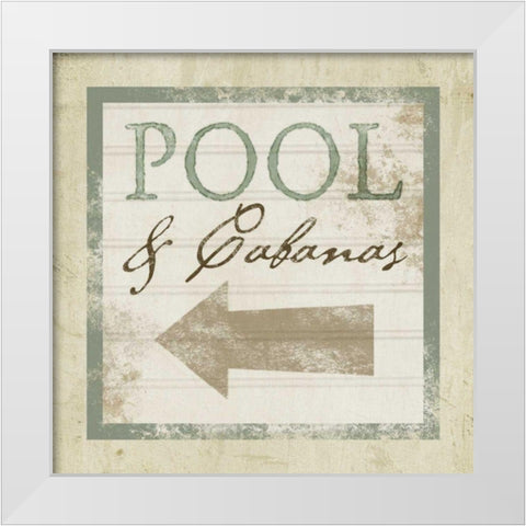 Beach Sign X White Modern Wood Framed Art Print by Beth Anne Creative