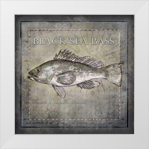 Ocean Fish II White Modern Wood Framed Art Print by Beth Anne Creative