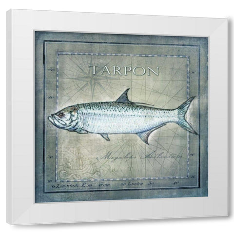 Ocean Fish X White Modern Wood Framed Art Print by Beth Anne Creative