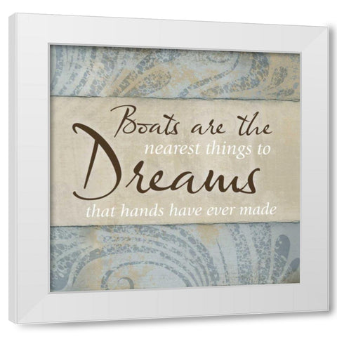 Coastal Inspiration I White Modern Wood Framed Art Print by Beth Anne Creative