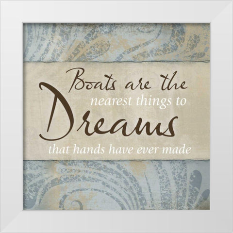 Coastal Inspiration I White Modern Wood Framed Art Print by Beth Anne Creative