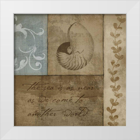 Coastal Inspiration V White Modern Wood Framed Art Print by Beth Anne Creative