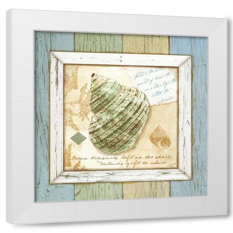 Sea Treasures VI White Modern Wood Framed Art Print by Beth Anne Creative