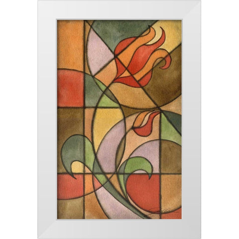 Craftsman Flower II White Modern Wood Framed Art Print by Higby, Jason