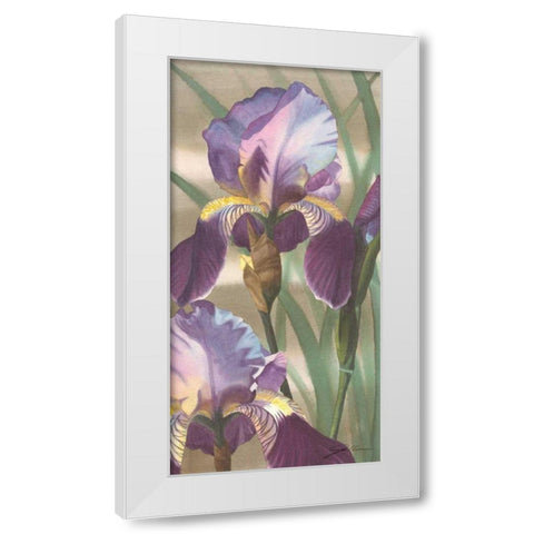 Asian Iris I White Modern Wood Framed Art Print by Higby, Jason