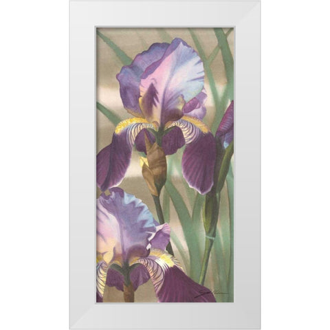 Asian Iris I White Modern Wood Framed Art Print by Higby, Jason