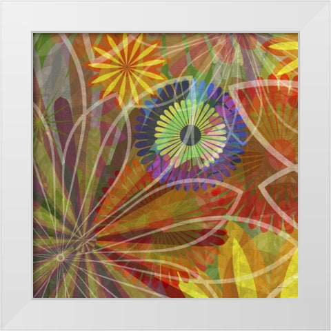 Fluoresce I White Modern Wood Framed Art Print by Burghardt, James