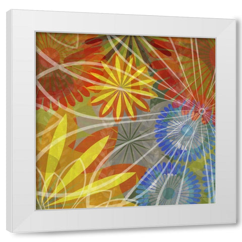 Fluoresce II White Modern Wood Framed Art Print by Burghardt, James