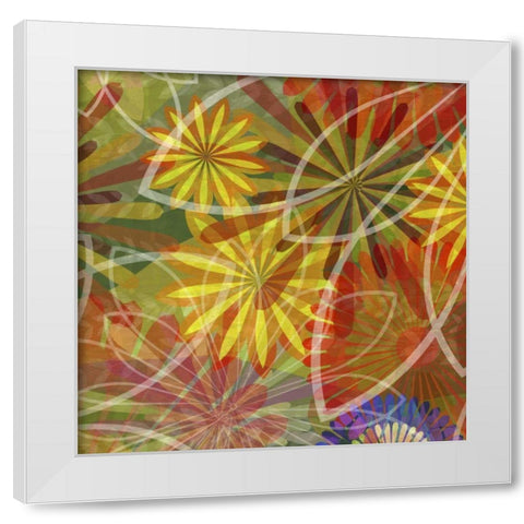 Fluoresce III White Modern Wood Framed Art Print by Burghardt, James