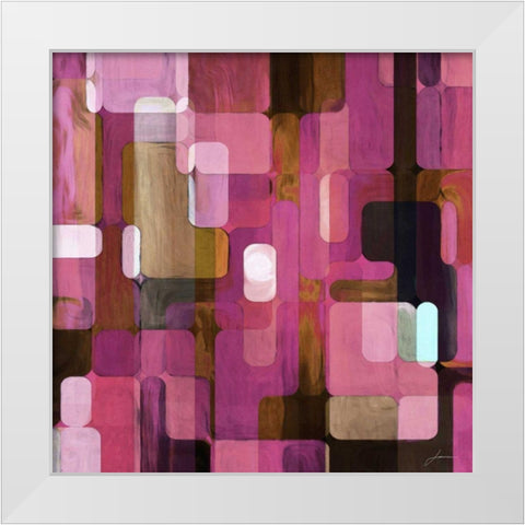 Modular Tiles IV White Modern Wood Framed Art Print by Burghardt, James