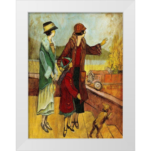 Girls and Cars II White Modern Wood Framed Art Print by Harrington, Danielle