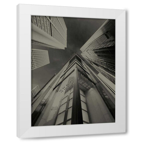 Skyrise View IV White Modern Wood Framed Art Print by Ling, Tang