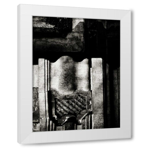 Stone Carving VI White Modern Wood Framed Art Print by Ling, Tang