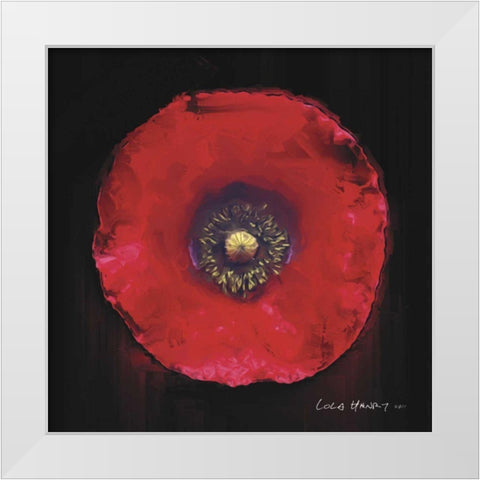 Vibrant Flower VII White Modern Wood Framed Art Print by Henry, Lola
