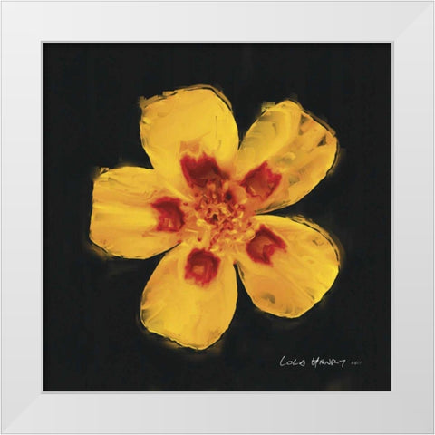 Vibrant Flower X White Modern Wood Framed Art Print by Henry, Lola