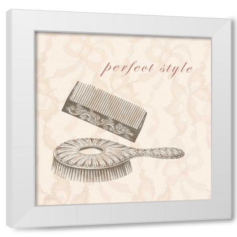 La Toilette IV White Modern Wood Framed Art Print by Fagalde, Jarman