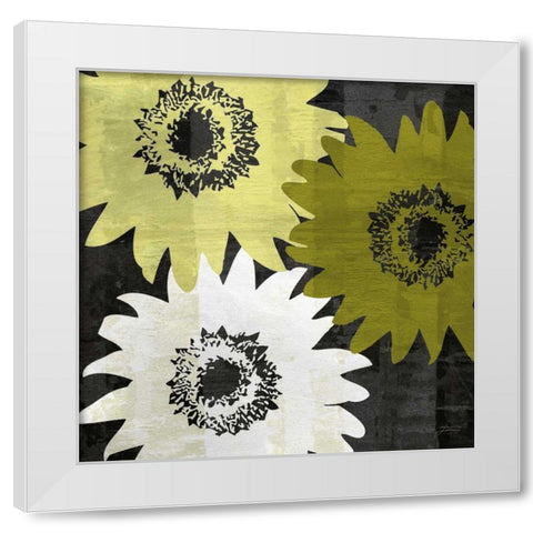 Bloomer Squares II White Modern Wood Framed Art Print by Burghardt, James