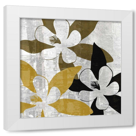 Bloomer Squares III White Modern Wood Framed Art Print by Burghardt, James