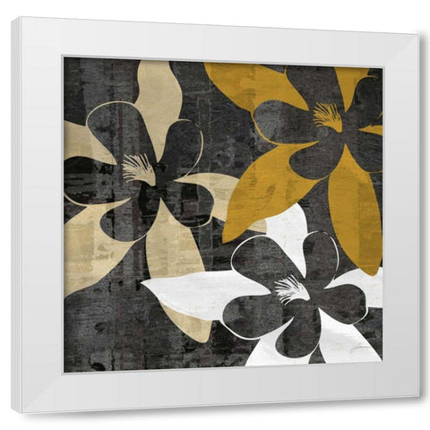 Bloomer Squares IV White Modern Wood Framed Art Print by Burghardt, James