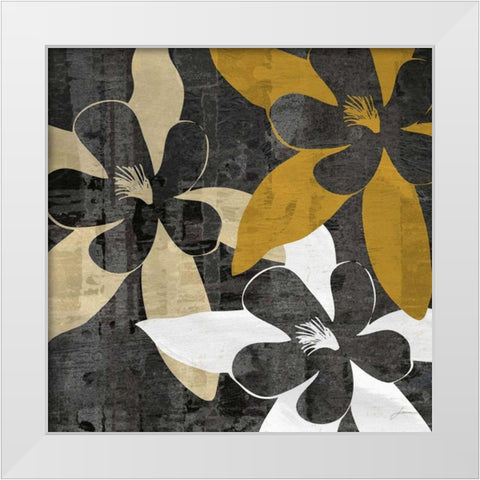 Bloomer Squares IV White Modern Wood Framed Art Print by Burghardt, James