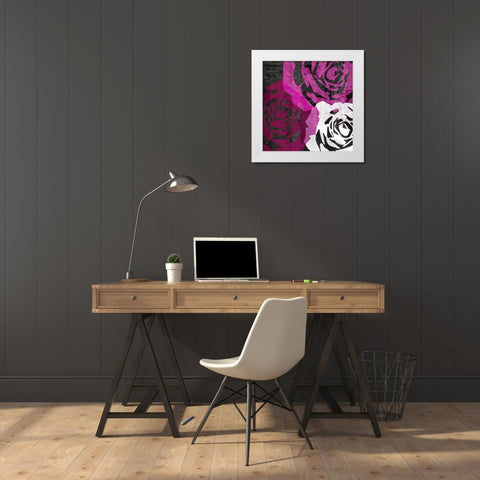 Bloomer Squares VI White Modern Wood Framed Art Print by Burghardt, James