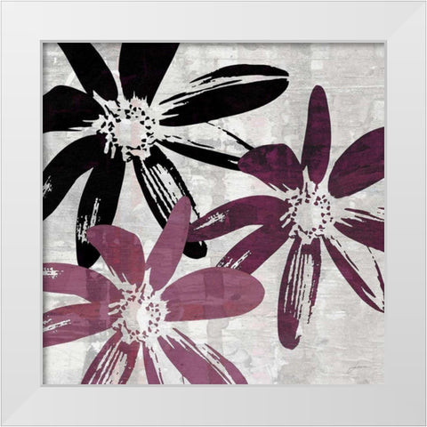 Bloomer Squares VII White Modern Wood Framed Art Print by Burghardt, James