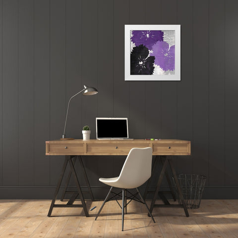 Bloomer Squares IX White Modern Wood Framed Art Print by Burghardt, James