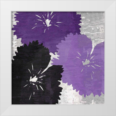 Bloomer Squares IX White Modern Wood Framed Art Print by Burghardt, James