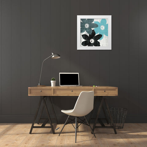 Bloomer Squares XV White Modern Wood Framed Art Print by Burghardt, James