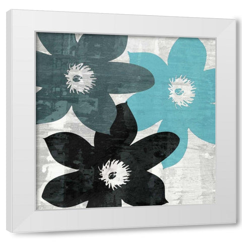 Bloomer Squares XV White Modern Wood Framed Art Print by Burghardt, James