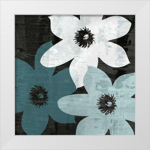 Bloomer Squares XVI White Modern Wood Framed Art Print by Burghardt, James