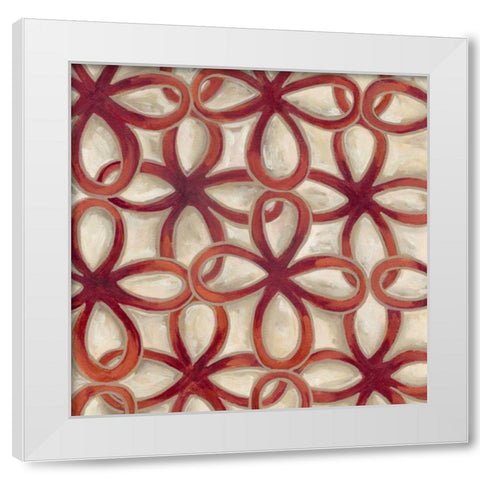 Chain Link II White Modern Wood Framed Art Print by Deans, Karen